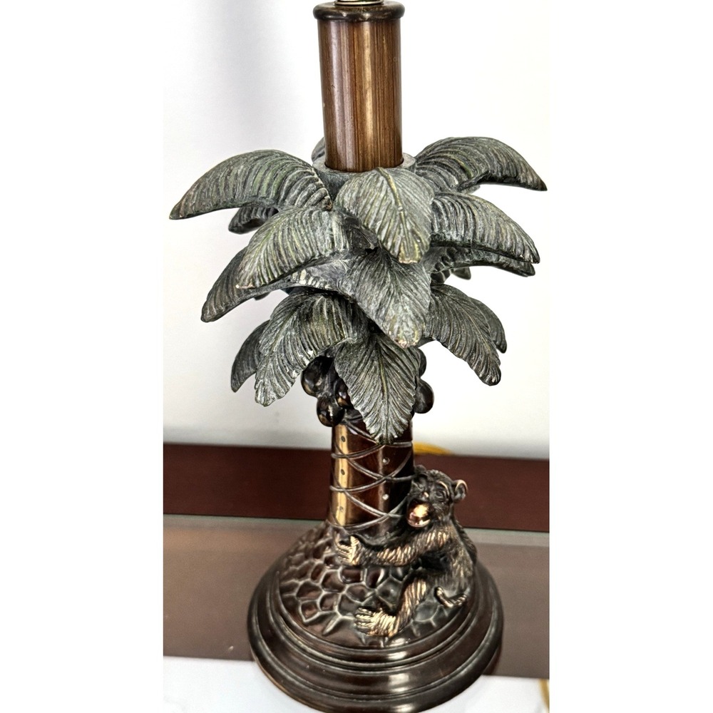 Vintage Monkey Palm Tree Table Lamp Base Hollywood Regency Tropical Decor